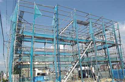 茨城県 戸建住宅 新築足場
